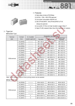 881H-1CC-F-S-12VDC datasheet  